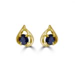 Round Australian Sapphire Earrings
